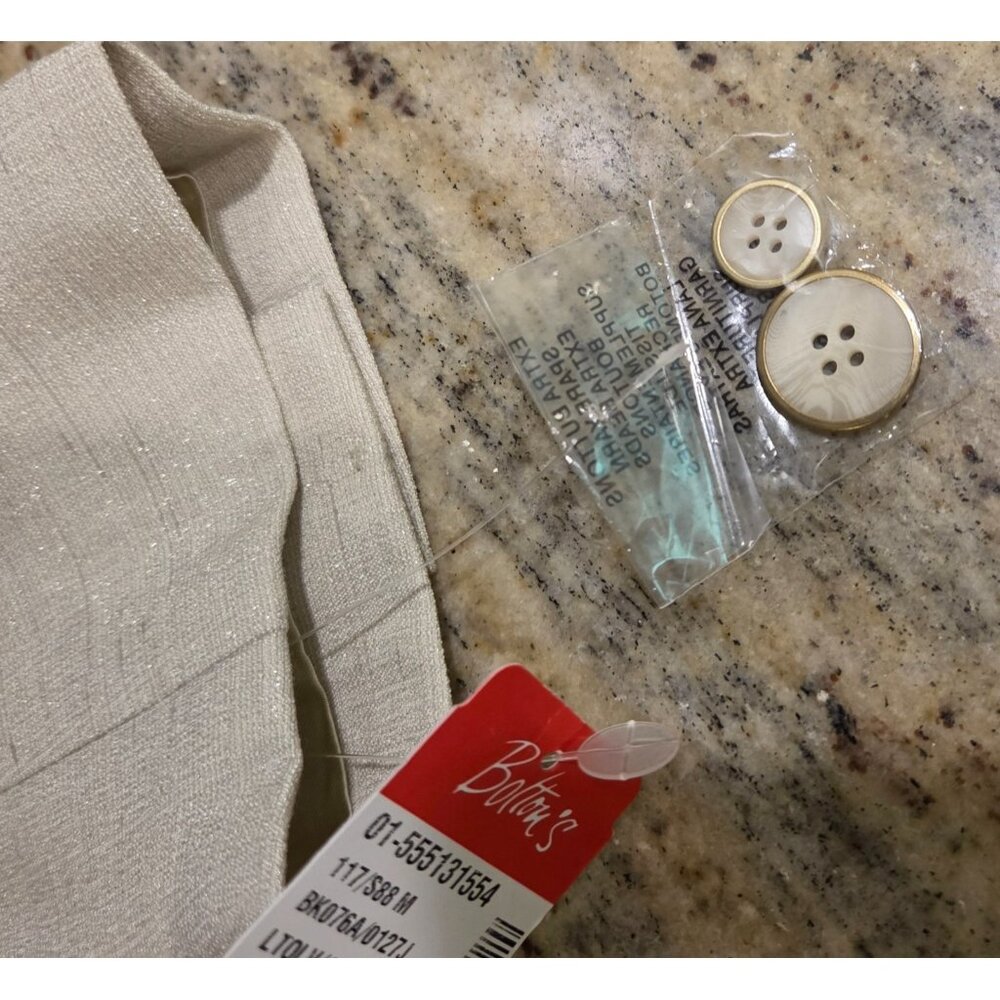 New! Albert Nipon Two Piece Light Green Skirt Set Suit Size 18W Sparkle 3 Button - Picture 16 of 16